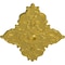 Ekena Millwork Melchor Diamond Ceiling Medallion (Canopies up to 4"), 67 1/4"W x 43 3/8"H x 4"ID x 2"P, Rich Gold CM70X43MLRGS - alternate 3